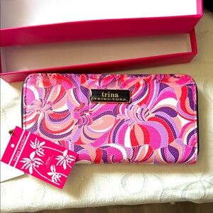 Trina Turk Pink and Purple Wallets with Bold Design